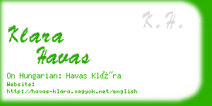 klara havas business card